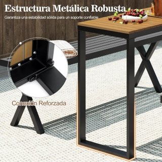 COSTWAY Mesa Consola Rectangular 129 x 42 x 75 cm