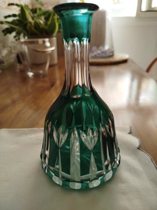Florero o botella Cristal de Bohemia
