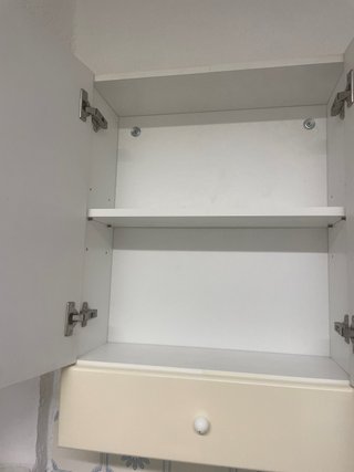 Armario pared blanco 2 puertas y cajón