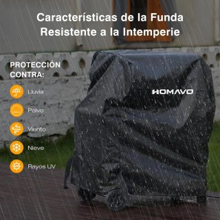 Barbacoa HOMAVO Carbón con Tapa Negra