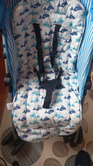Silla de paseo azul tipo paraguas