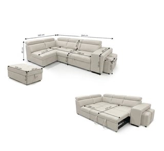 Sofá cama beige - Envio gratis