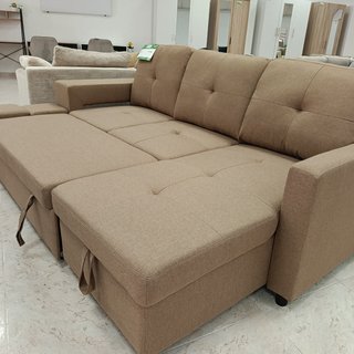 Sofá Cama Chaise Longue Reversible + Puff