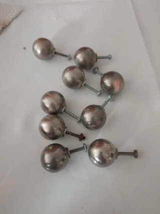 8 Pomos de acero inoxidable