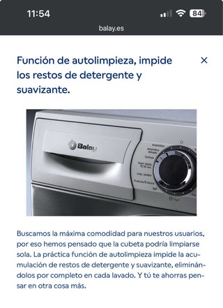 Lavadora Balay 7kg Extrasilence