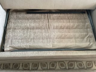 Sofá cama beige 150 cm