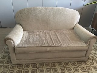 Sofá cama beige 150 cm