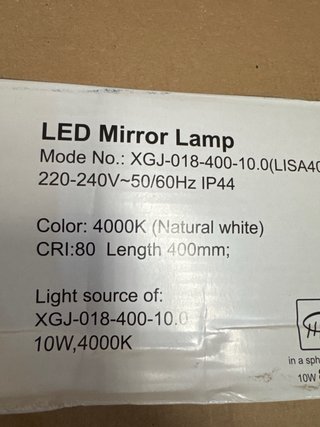 Lámpara LED Azhien Baño 40cm