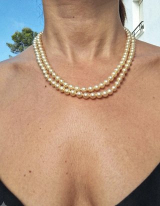 Collar Doble Perlas Majorica Vintage