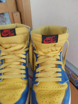 Nike Air Jordan 1 High Scarpe Ginnastica Blu Giall