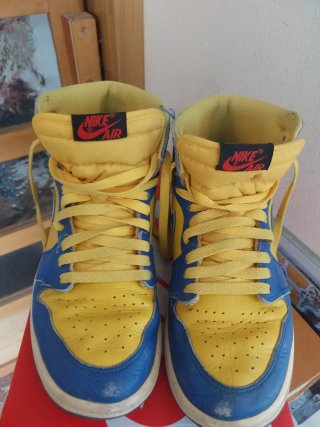 Nike Air Jordan 1 High Scarpe Ginnastica Blu Giall