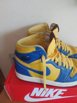 Nike Air Jordan 1 High Scarpe Ginnastica Blu Giall