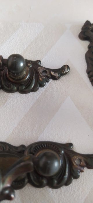 4 Tiradores Vintage Metal