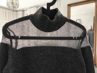 Jersey vestido mujer gris