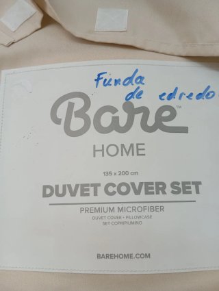 Funda Nórdica Cama 90 Beige 135x200 y 80x80