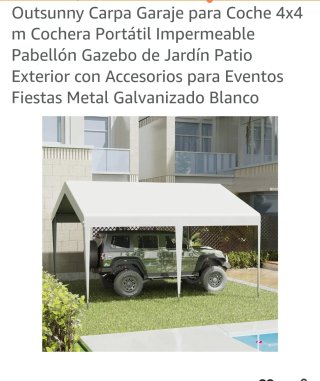 Carpa Garaje 4x4 Outsunny Impermeable
