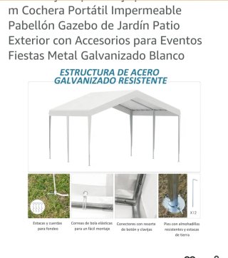 Carpa Garaje 4x4 Outsunny Impermeable