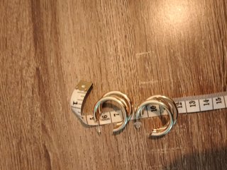2 pares pendientes aros dorados y plateados