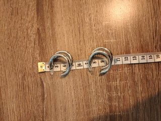 2 pares pendientes aros dorados y plateados