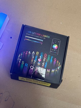 Número 4 luces LED RGB fiesta