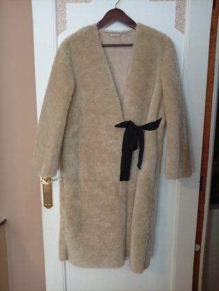 Abrigo midi oversize S/M beige