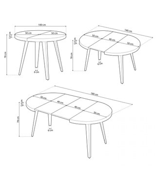 Mesa extensible redonda SKADI