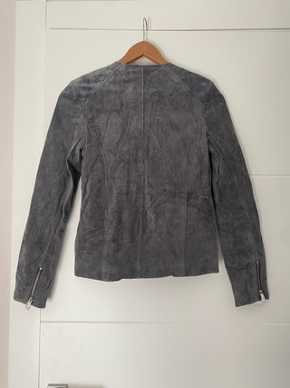 Chaqueta Mango efecto ante gris