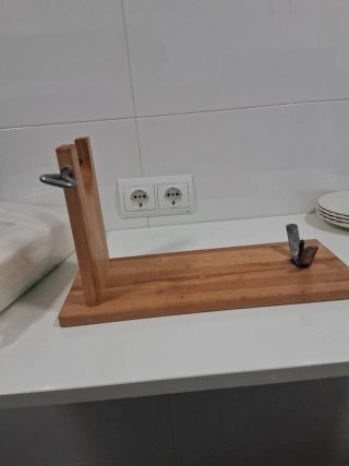 Soporte Jamonero Madera y Metal
