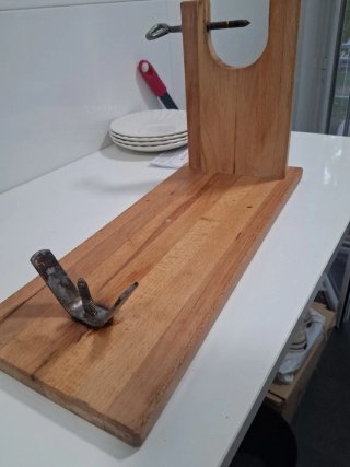 Soporte Jamonero Madera y Metal
