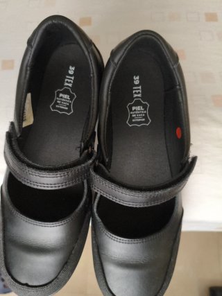 Zapatos Escolares Negro T39 Piel Vacuno niña