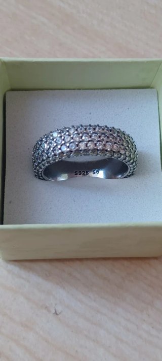 Anello Argento 925 con Zirconi Misura 56