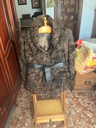 Chaqueta Astracán Talla 42 Marrón Ajustable