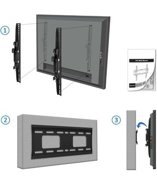 Soporte TV de 35” hasta 65” para pared Inclinable