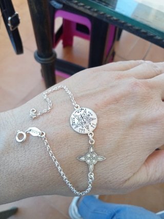 Pulsera Plata Doble Protección