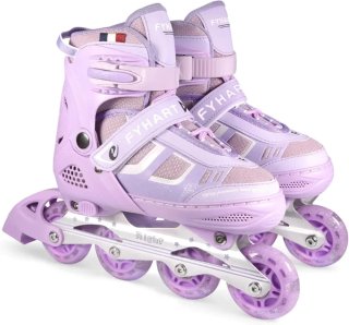 Patines en línea ajustables morados talla L（36-42）