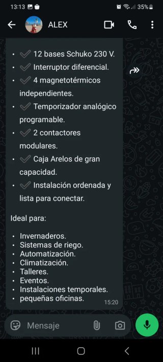 Cuadro Eléctrico Profesional 230V Monofásico