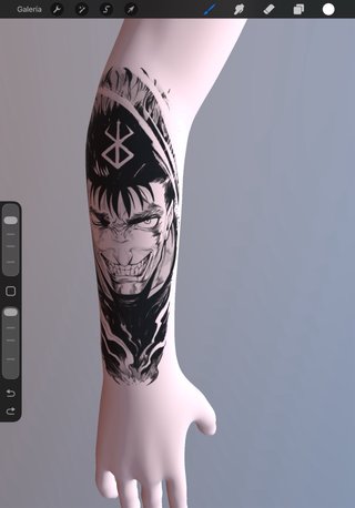 Berserk tattoo diseño disponible blanco y negro