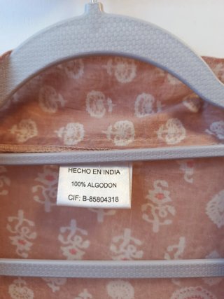 Kimono Shein tonos rosas y beis talla única