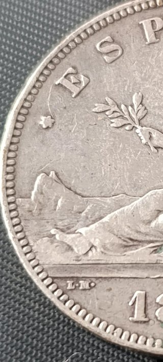 5 Pesetas 1870 SNM – Gobierno Provisional – Plata