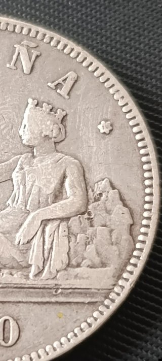 5 Pesetas 1870 SNM – Gobierno Provisional – Plata