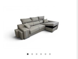 Sofá modular gris tela