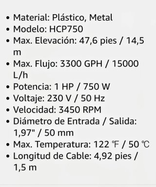 Bomba Piscina Vevor Negra y Plateada