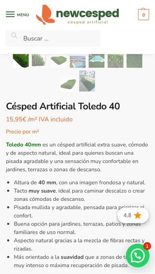 Césped artificial 40mm NUEVO