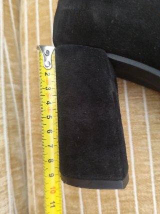 Botines piel y pelo tacón 10cm