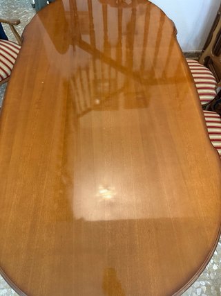 Mesa comedor extensible madera y 6 sillas conjunto
