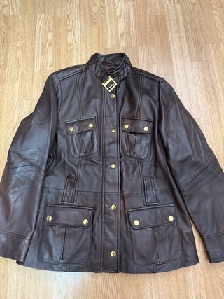 Chaqueta efecto piel mujer
