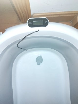 Bañera bebé plegable con termómetro
