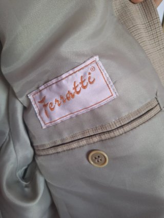 Giacca da uomo beige e marrone
