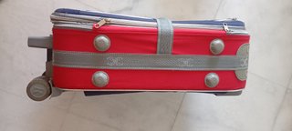 Maleta de cabina tela azul y roja