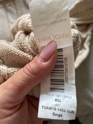 Maglione lana collo alto XXL beige